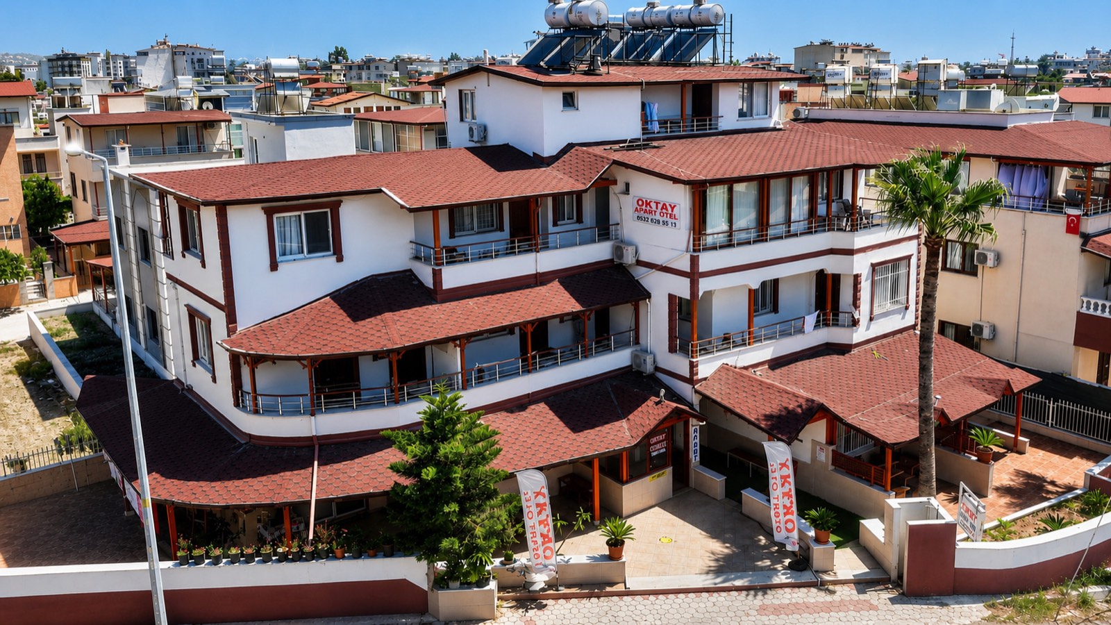 Oktay Apart Otel kuş bakışı dış görünüm — Arsuz Gözcüler